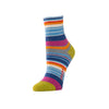 Zkano Roll Top Medium Variegated Stripe - Roll Top Organic Cotton 1/2 Crew Socks - Sky Blue organic-socks-made-in-usa