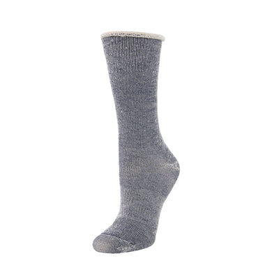 Zkano Womens Fashion Socks Wmns. Full Cushion Merino Wool Roll Top -  Indigo organic-socks-made-in-usa