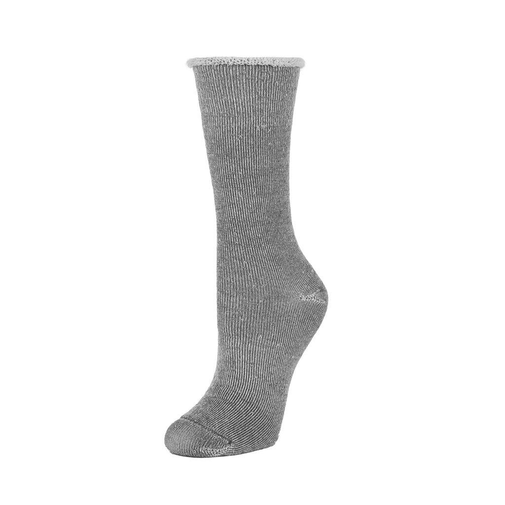 Zkano Womens Fashion Socks Wmns. Full Cushion Merino Wool Roll Top - Stone organic-socks-made-in-usa