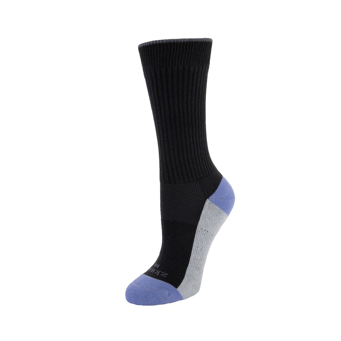 Zkano Basic & Sport Medium (wmns. shoe size 5.5 - 9.5) Summit - performance organic cotton crew socks - charcoal organic-socks-made-in-usa