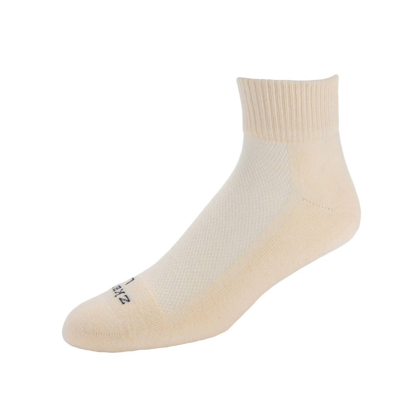 Zkano Basic & Sport Tempo - 1/2 cushion organic cotton anklet socks - natural organic-socks-made-in-usa