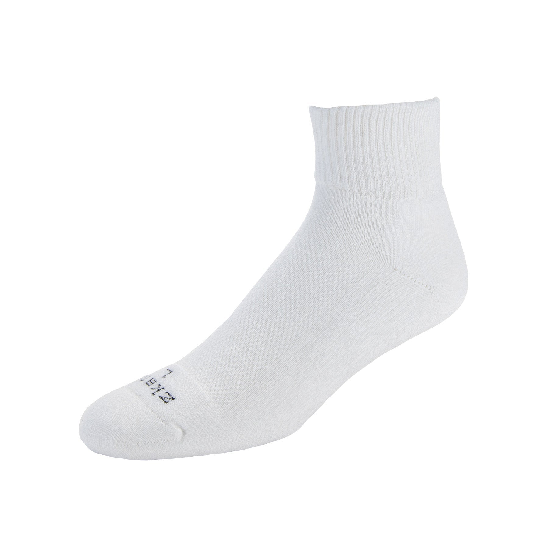 Tempo - 1/2 Cushion Organic Cotton Anklet Socks - White – zkano socks