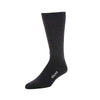 Zkano Crew Large rib knit - organic cotton crew socks - black organic-socks-made-in-usa