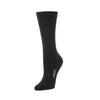 Zkano Crew Medium Rib knit - organic cotton crew socks - black organic-socks-made-in-usa