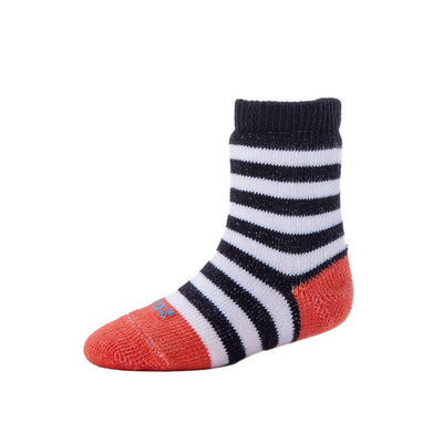 Zkano Infant & Toddler Socks Kids Crew Sock Striped Black + White organic-socks-made-in-usa