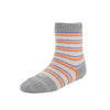 Zkano Kids Kids - pinstripes organic cotton crew socks - natural organic-socks-made-in-usa