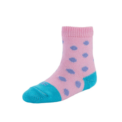 Zkano Kids Kids - polka dot organic cotton crew socks - cotton candy organic-socks-made-in-usa