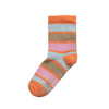 Zkano Kids Large   (youth shoe size 1-3) Kids - rugby stripe organic cotton crew socks - dreamsicle organic-socks-made-in-usa