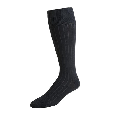 Zkano Mens Fashion Socks Large Oliver- Over Calf Socks Ribbed Asphalt organic-socks-made-in-usa