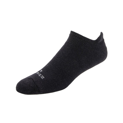 Zkano No Show Ridge - cushioned organic cotton no show socks - black organic-socks-made-in-usa